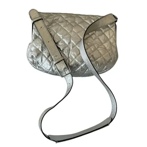 Marc by Marc Jacobs Silver Quilted Crossbody Bag - Picture 7 of 11